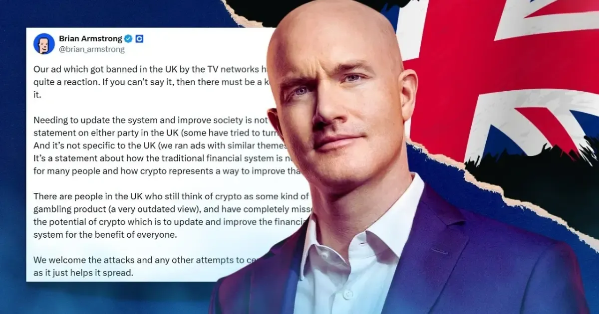 Coinbase CEO向參議院發出警告：勿通過禁止加密貨幣獎勵為銀行提供救助